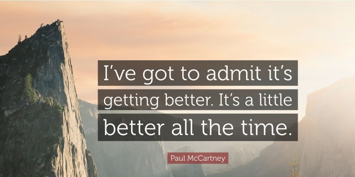 A quote from Paul McCartney reinforcing the importance of therapist development